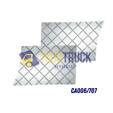 Juego chapa cromada estribo (sin agujeros) Mercedes Benz 1318 (CA006/707)