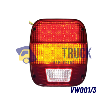Plástico farol trasero VOLKSWAGEN/FORD con ámbar (VW001/3)