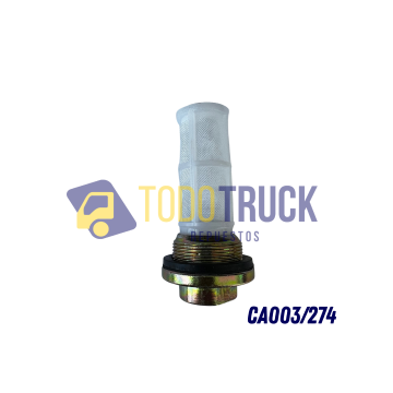 Tapón desagua galvanizado con salida y filtro (CA003/274)